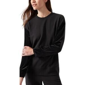 Love, Fire Casual Black Velvet Crewneck Sweater, Size 1X, NWT!
